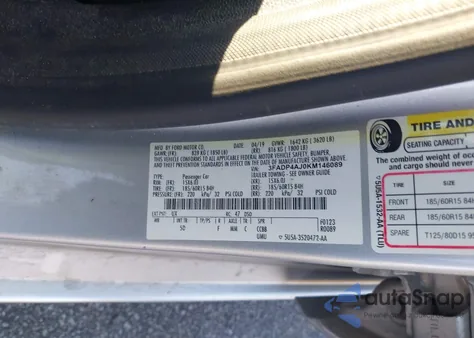 2019 Ford Fiesta S from USA, damaged, VIN 3FADP4AJ0KM146089